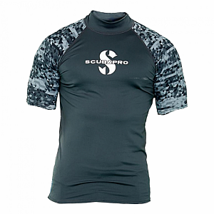 Męska koszulka z lycry Scubapro RASHGUARD GRAPHITE UPF50, krótki rękaw