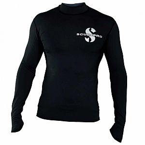 Męska koszulka z lycry Scubapro RASHGUARD BLACK SWIM UPF50, długi rękaw