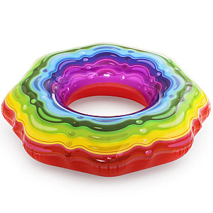 Dmuchany pierścień Bestway 36163 RAINBOW RIBBON TUBE JELLY 115 cm czerwony