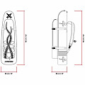 Plecak na płetwy do freedivingu Cressi PIOVRA XL 112 x 30 x 30 cm