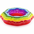 Dmuchany pierścień Bestway 36163 RAINBOW RIBBON TUBE JELLY 115 cm czerwony